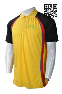 P739 製造休閒男裝Polo恤款式   設計LOGOPolo恤款式  體育會運動衫 教練衫  自訂Polo恤款式  Polo恤廠房    黃色